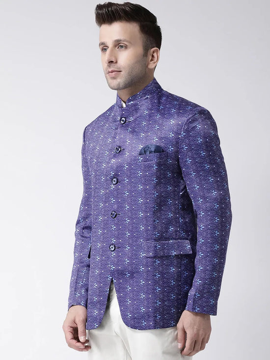 Hangup Men Standard Printed Men Formalwear-D135_5Button_Blazer