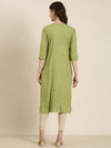 Women Green Solid Straight Kurta-SKC-1191-Green