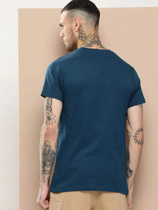 Difference Of Opinion Men's Dark Blue Plain T-Shirt