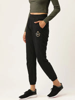 Cotton Terry Joggers in Black