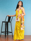 Saree Mall Women's Cotton Yellow Printed Designer Saree With Blouse Piece-MINAXI4913