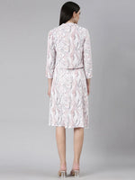 Women Off White Printed A-Line Dress-AE-15936-Offwhitemauve