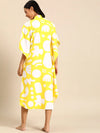 Kaftan with pockets in Yellow Print