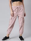 Women Solid Slim Fit Peach Joggers Track Pant-AE-10905-Peach