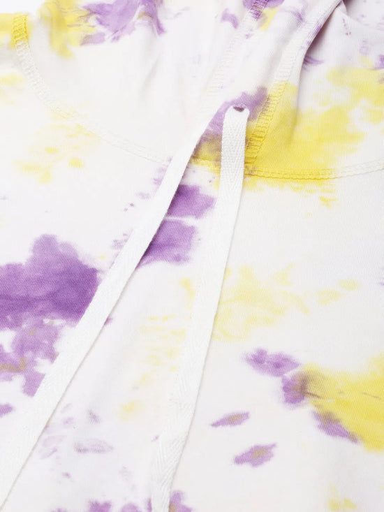 Women White Tie Dye Tracksuit-AF-2102-Whiteyellow