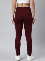 Women Solid Slim Fit Maroon Track Pant-AF-1612-Maroon