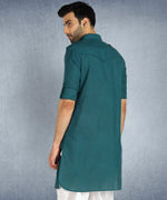 Hangup Men Standard Solid Men's Indian Wear-ST09916_Grn_PathaniKurta