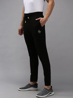 Men Black Solid Track Pant-TP-1113-Black