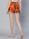 Zip Zap Orange Tie-Dye Print Elasticated Women Nightwear Shorts