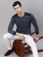 Rigo Contrast Back Yoke With Logo Print Full Sleeve T-Shirt For Men