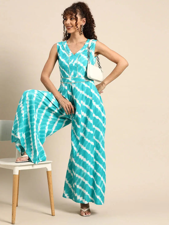 Kalidar Jumpsuit in Aqua Blue