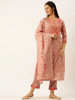 Women's Purple Printed Kurta Sets-GW-2698-Mauve