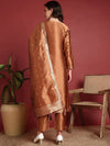 Ahika Polyester Ethnic motifs Brown Indian Ethnic