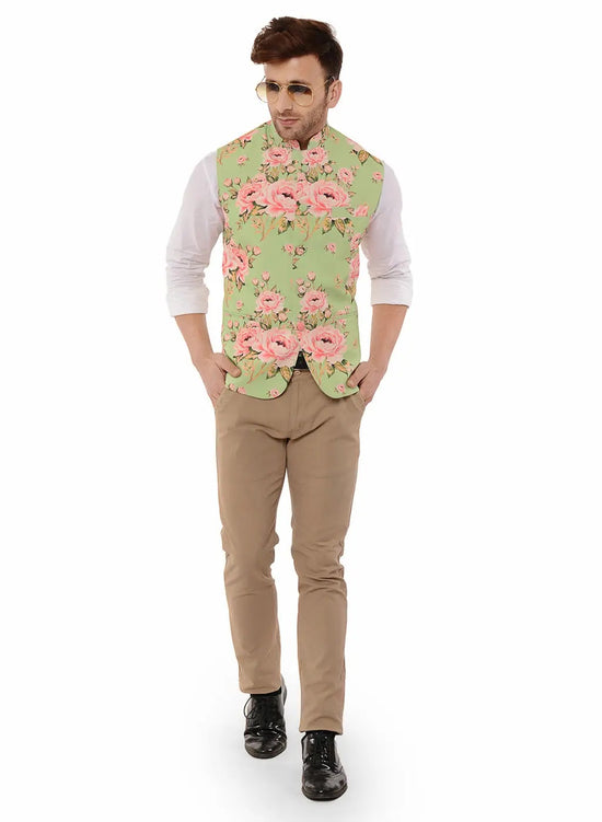 Hangup Men Standard Printed Men's Indian Wear-13APrintedNehru