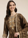 Women Bronze Printed Kurta Set-GW-3773-Bronze