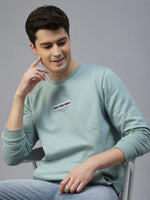 Rigo Round Neck Printed Fleece Sweatshirt