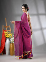 Purple Mul Cotton Soft Saree With Gota Patti Borders-MA62MCT33880007