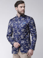 Hangup Men Standard Printed Men Formalwear-D685ButtonBlazer