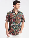 Men Spread Collar Floral Multi Casual Shirt-REVERIE-2105-Multi