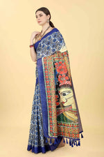 Blooming Petal Charm Saree-SZ-INDIGO-1416