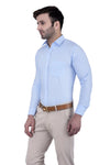 Hangup Men Standard Solid Shirts-SolidC1Blue