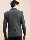 Men Grey Solid Casual Blazers-AR-39-Charcoal