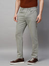 Genips Men's Slim Fit Cotton Stretch Casual Trouser Cement Color Grey