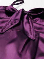 Front knot shift dress in Purple