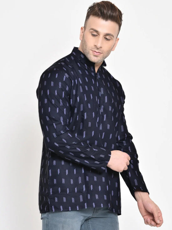 Hangup Men Standard Printed Men's Indian Wear-K68_Short_Kurta