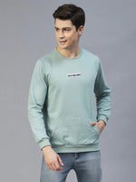 Rigo Round Neck Printed Fleece Sweatshirt