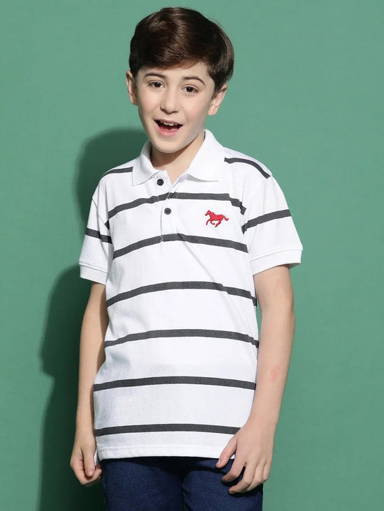 Lil Tomatoes Boys Cotton Polo T-shirt-GBT-S24-1147_CHARCOAL_30