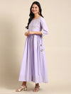 Women's Lavender Solid Anarkali Kurta-FS-2831-Lavender