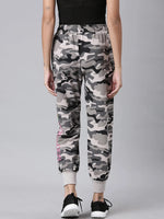 Women Taupe Camouflage Track Pant-AE-1814-Taupegrey