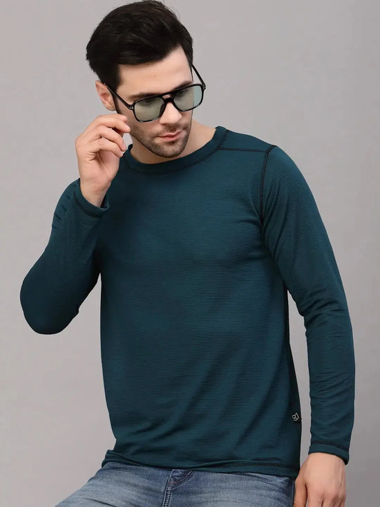 Rigo Poly Corduroy Round Neck T-Shirt-CT09221544-L