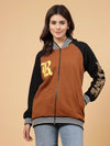 Rigo Women Rigo Signature Puff Printed Varsity Jacket-WSW063-1118-L