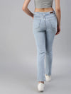 Women's Blue Solid Denim Slim Jeans-GZ-5126A-Blue