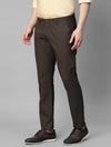 Genips Men's Brown Cotton Stretch Caribbean Slim Fit Self Design Trousers-108-429L_BKOL_30