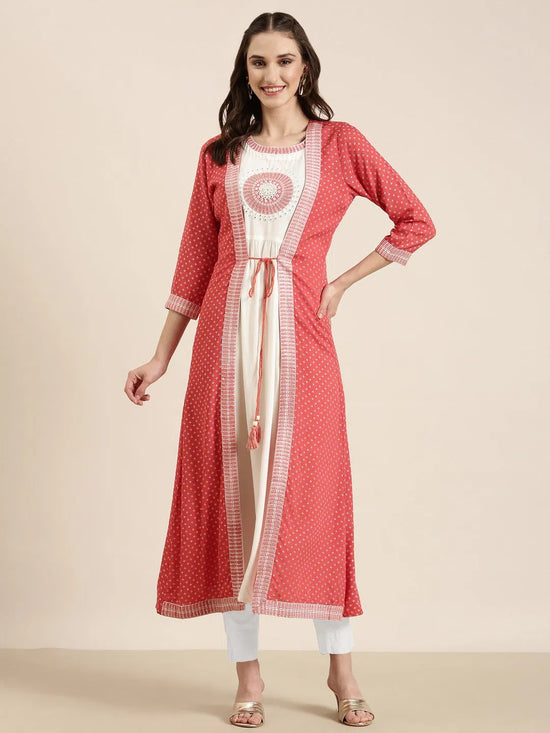 Women Off White Solid Anarkali Kurta-GW-4081-Offwhite