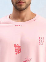 Dillinger Pink Graphic Oversized Drop shoulder T-shirt