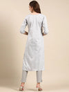 Women's Grey Solid Straight Kurta-SKC-3335-Grey