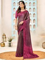 Saree Mall Women's Pure  Burgundy Embellished Designer Saree With Blouse Piece-SHIRISA5209