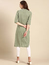 Women's Green Printed Straight Kurta-GW-500-31-Green