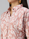 Women's Mauve Printed Shirt-AE-10199-Mauve