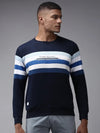 Men Blue Colourblock Sweatshirt-OTRS-6-2-Navyblue