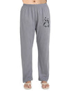 Smarty Pants Women's Cotton Lycra Grey Color Panda Print Night Suit