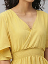 Women's Yellow Solid Tops-AE-10307-Yellow