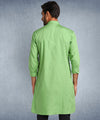 Hangup Men Standard Solid Men's Indian Wear-Parrot_6_110_Kurta