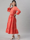 Women's Peach Solid Anarkali Kurta-ON001-Peach