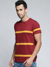 Dillinger Men's Stripes Printed T-Shirt