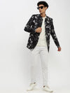 Men Black Printed Blazer-SOBLZ-85-08-Black